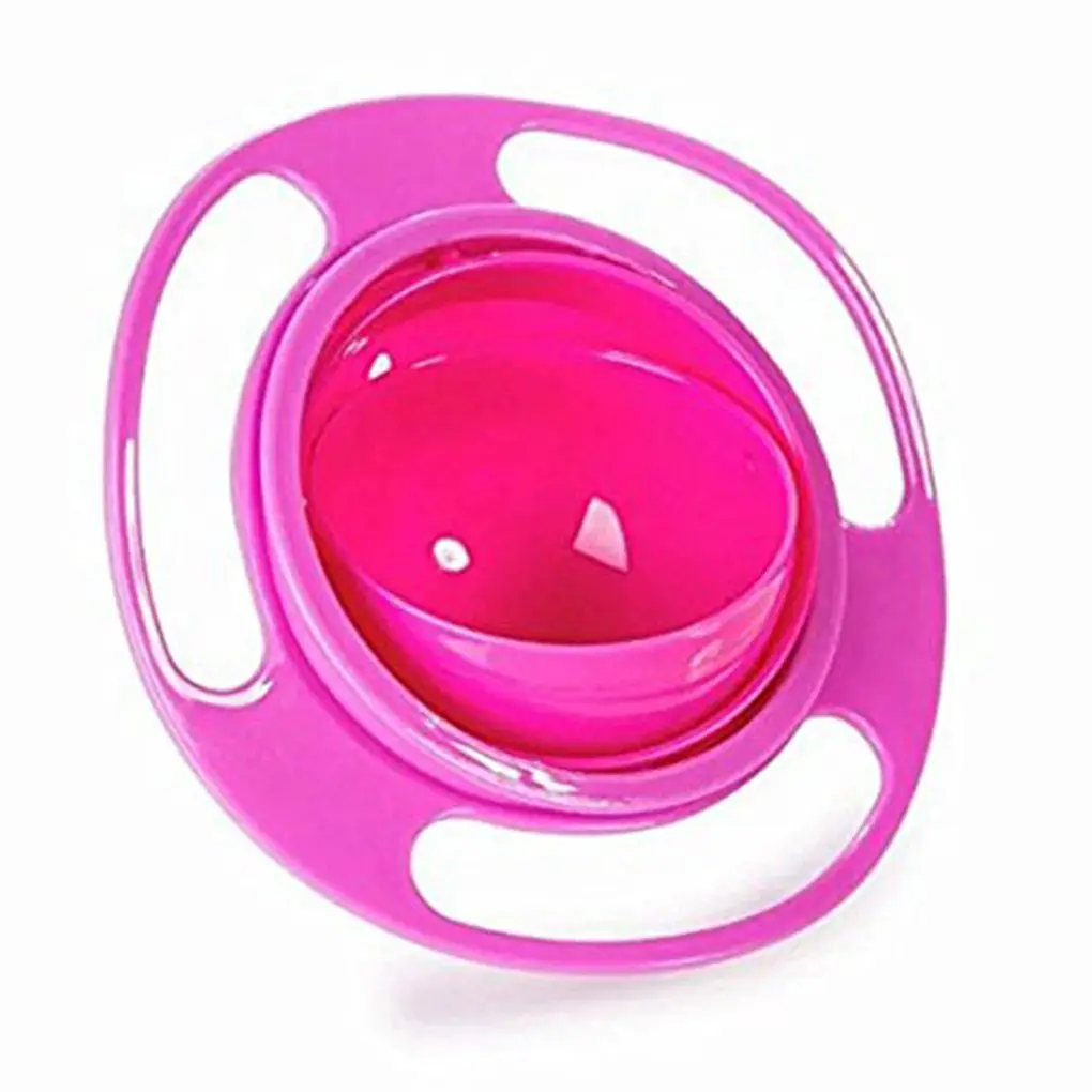Universal Gyro Bowl Dishes Anti Spill Bowl Smooth 360 Degrees Rotation Gyroscopic For Baby Kids rotary feeding bowl