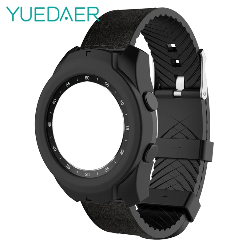 

YUEDAER Black Protective Cover Case Soft TPU Silicon Scratch Proof Protection For Ticwatch Pro Cases Accessories Replace Nov26