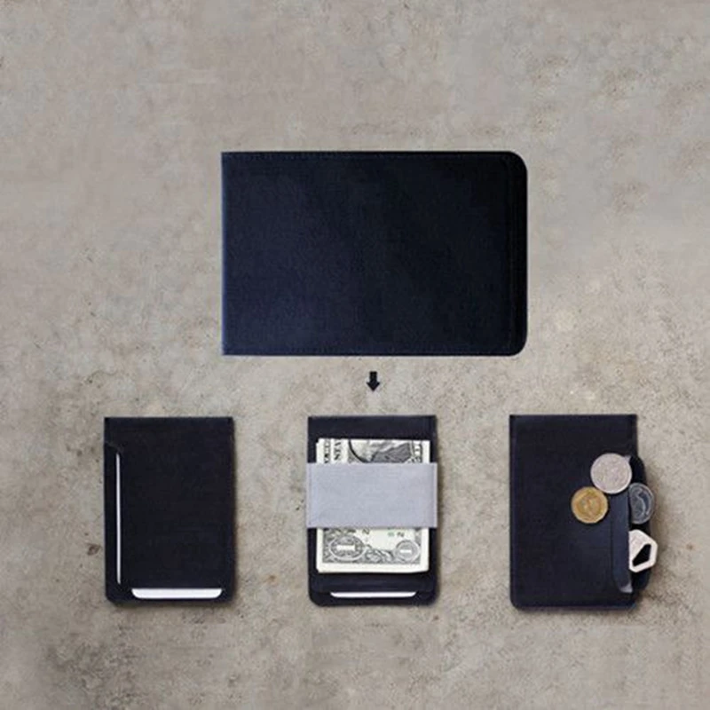 

BiPtyDam Brand Men Slim Modular Wallet Detachable demolition Magnetic ID Cash Card Holder Clip Portable Wallets Birthday Gifts