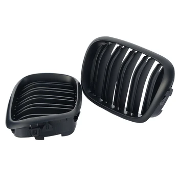 

1 Pair Racing Grille For BMW E39 5 Series matte Black 1999-2003 Car Styling Grill M5 Style Kidney Double Slat Grille