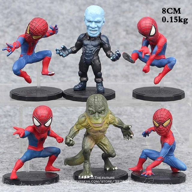 Disney Marvel Avengers spider 6pcs/set 8cm Action Figure Anime Mini doll Decoration PVC Collection Figurine Toy model gift 1