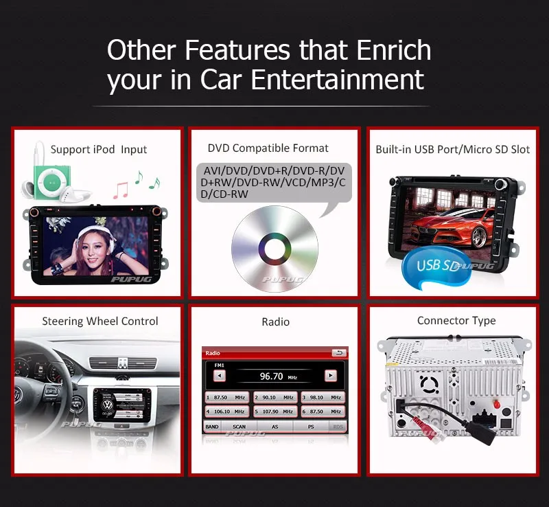 Excellent 8"Touch Screen VW Car DVD GPS Player Bluetooth Radio RDS USB IPOD SD Steering wheel control Free Camera For 16
