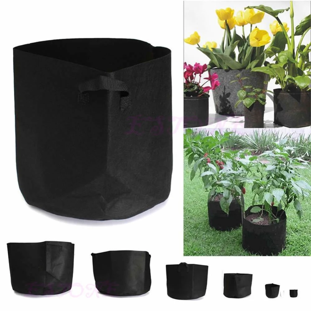 Fabric Pots Plant Pouch Root Container Grow Bag Aeration Garden Container Iy 