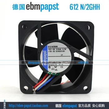 

ebm papst 612N2GHH 612N/2GHH DC 12V 0.31A 3.7W 60x60x25mm Server Cooling Fan