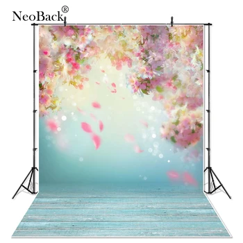 

Thin Vinyl Spring Purple Floral Petals Photography Backdrops Printed New Born Baby Shower Photography Studio Photo backgrounds