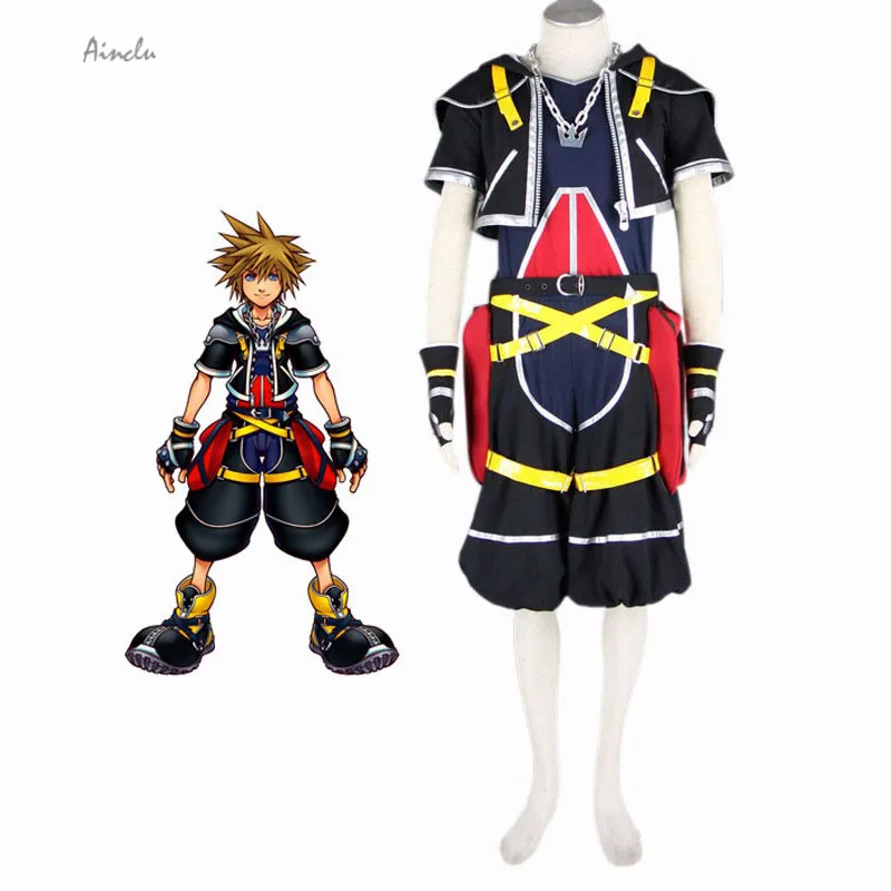 Spedizione Gratuita Kingdom Hearts Cosplay Sora Cosplay Black Mens Kingdom Hearts Cosplay Costume Da Uomo