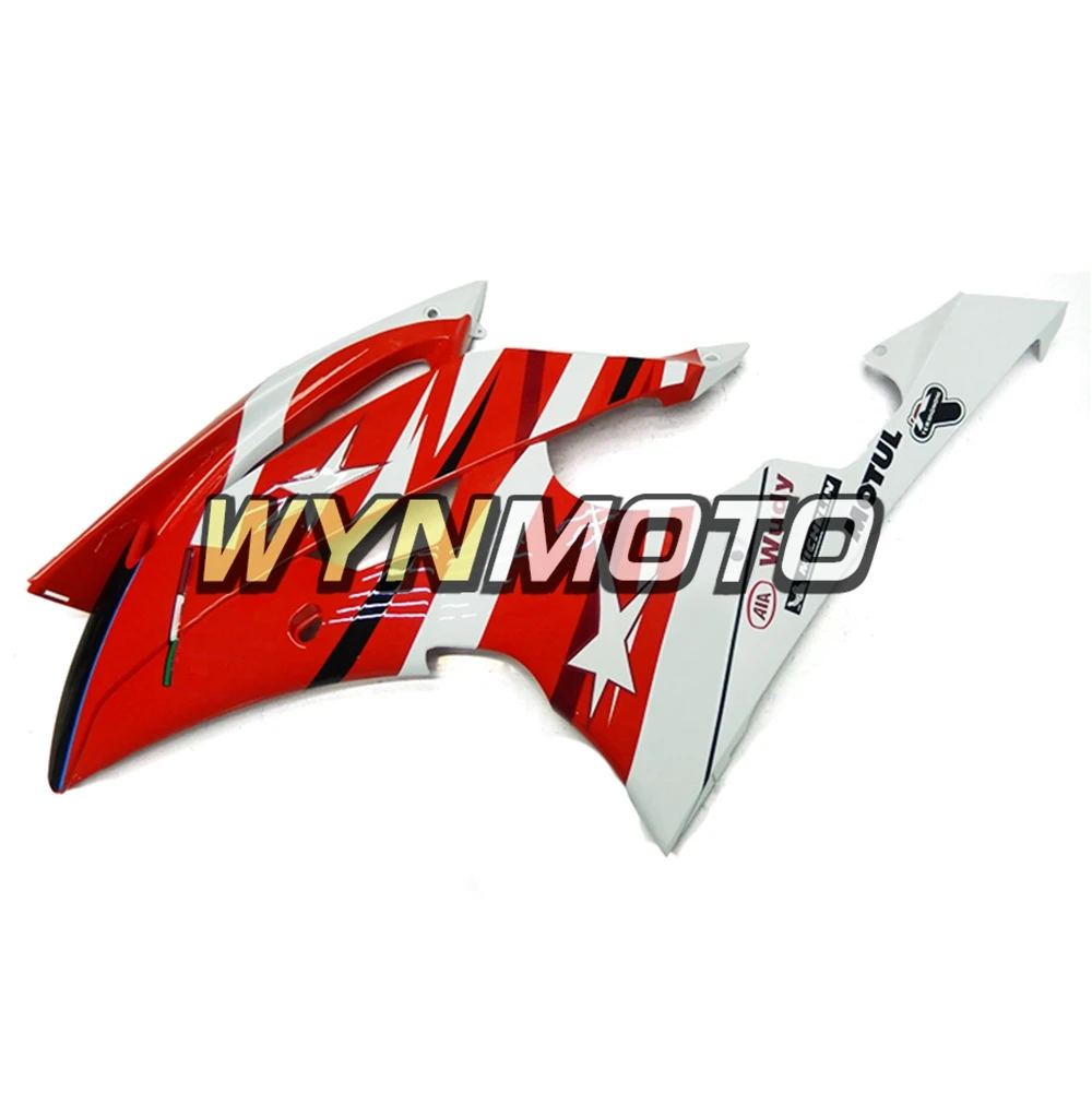Выполните обтекатели комплект для Yamaha R6 2008- 08-16 лет впрыск АБС пластмасса рамки красными вставками Обтекатели мотоциклетные обтекатели