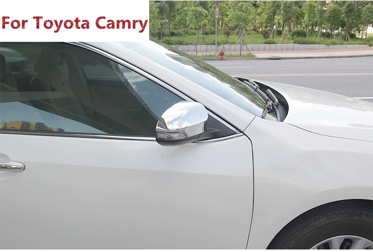 Для Toyota Camry 2 шт./компл. ABS Хромированная Автомобильная Боковая дверь зеркало заднего вида накладка протектор молдинг аксессуары автозапчасти