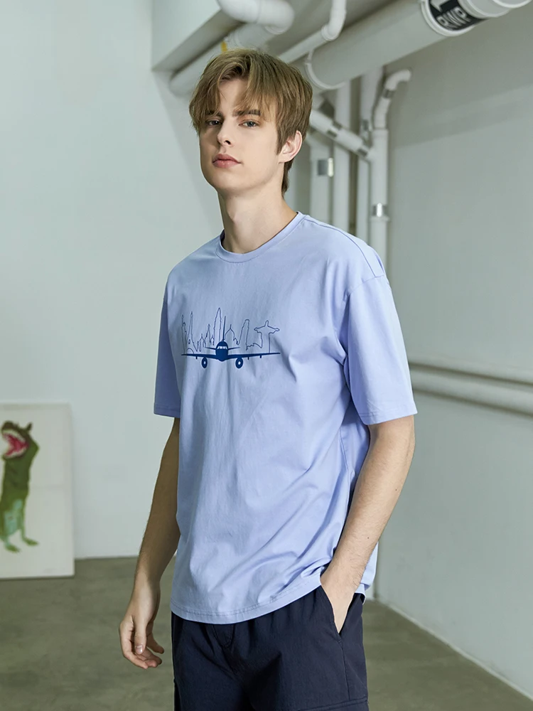 Пионерский лагерь свободная хип-хоп Футболка хлопковый материал с печатным рисунком футболка мужская с коротким рукавом брендовая одежда мужская футболка ADT906206