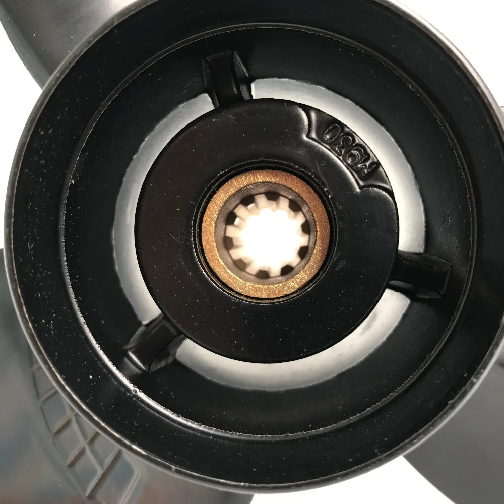 Dente de Alumínio Motor de Popa 4x9 para Zongshen Selva 10 Spline Fit Hélices Marítimas 9 1 - 9-15hp 8 de popa HÉLICES hélices marítimas