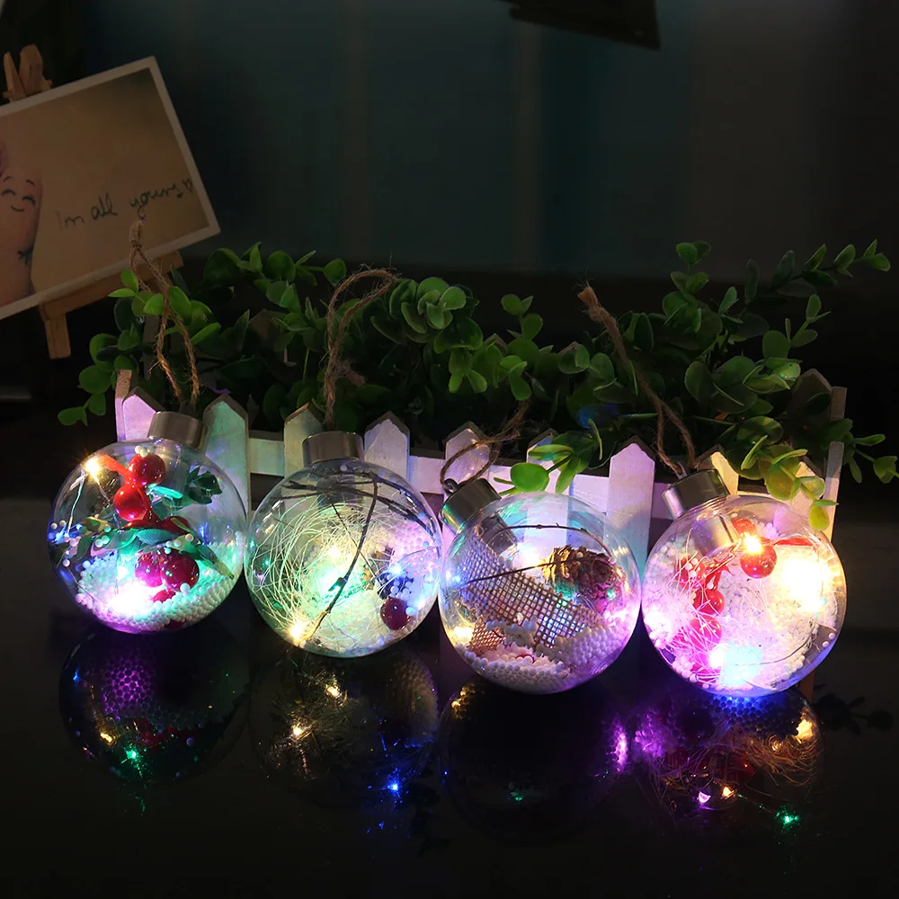 

1Pcs Christmas Tree Decoration Hanging LED Ball Light Merry Christmas Pendant Drop Ornaments For Home New Year Party Decoration