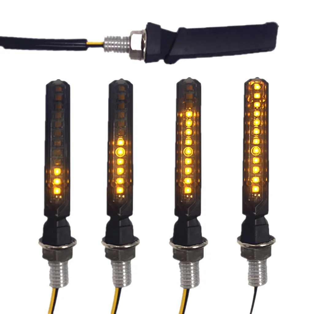 

Motorcycle Turn Signals 2Pcs 12LED Flowing Motorcycle LED Turn Signal Lamp Sequential Indicator Light LED Light Accessories New