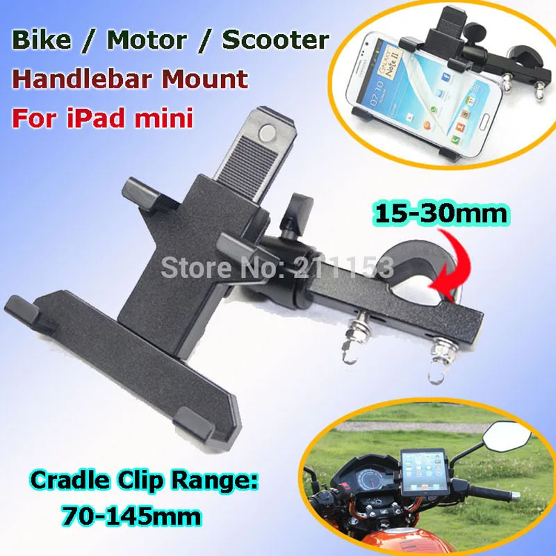 Best Metal Motorcycle Bike Handlebar Mount Holder For Ipad Mini Samsung Phone Gps With Big Best Metal Motorcycle Bike Handlebar Mount Holder For Ipad Mini Samsung Phone Gps With Big