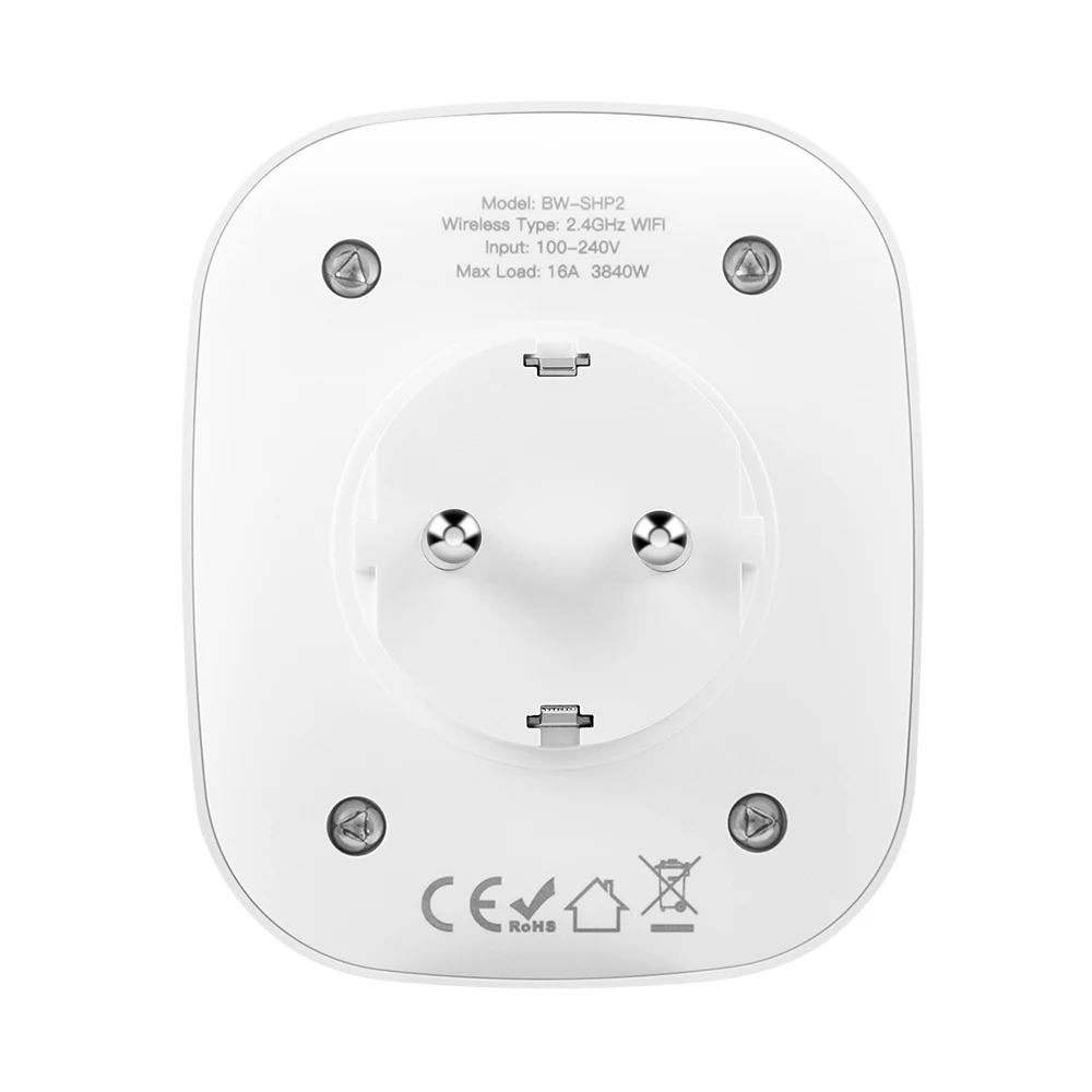 BlitzWolf BW-SHP2 WI-FI ЕС умная розетка Smart Plug 220V 16A дистанционного Управление умный переключатель времени, работает с Amazon Alexa/Google Assistant