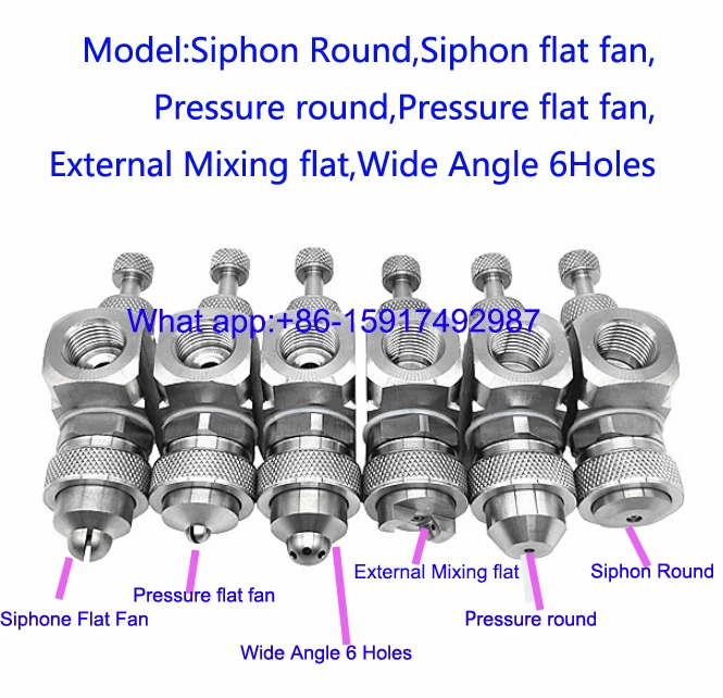 Регулируемый пневматический распылитель воздуха форсунка, 1/4 нержавеющая сталь сифон Тип/давление Тип распылитель воздуха Форсунка