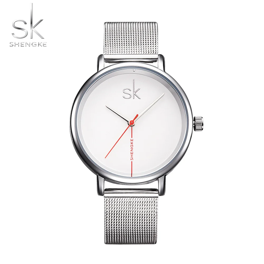 Shengke Relogio Feminino женские часы Montre Femme Marque De Luxe Mesh Tiny Point наручные кварцевые Reloj