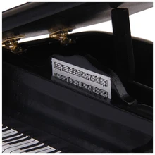 Горячая Распродажа, новинка, 1:12, кукольный домик, миниатюрный деревянный пианино и табурет(черный