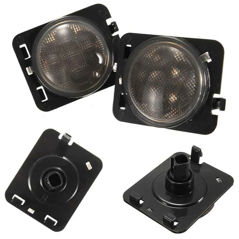 4pcs/set  LED Turn Signal Lights+Fender Side Marker Lights for Jeep Wrangler 07-15