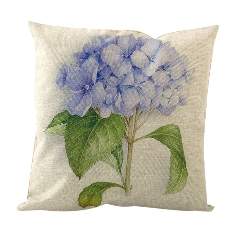 

2017 Vintage Flower Linen Pillow Case Sofa Car Throw Cushion Cover Home Decor Cushion Cover Coussins Decoratif Pillow Cover