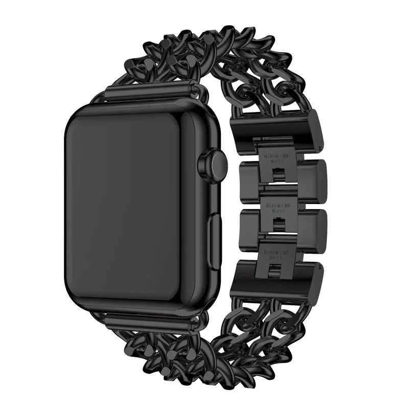 Ремешок из нержавеющей стали для Apple Watch Band 5 4 3 2 40 мм/38 мм звеньевой браслет iwatch 42