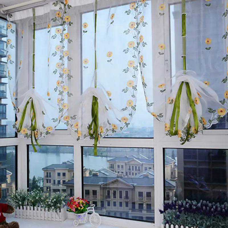 

Voile Tulle Door Window Room Curtain Drape Divider Totem Floral Scarf Sheer