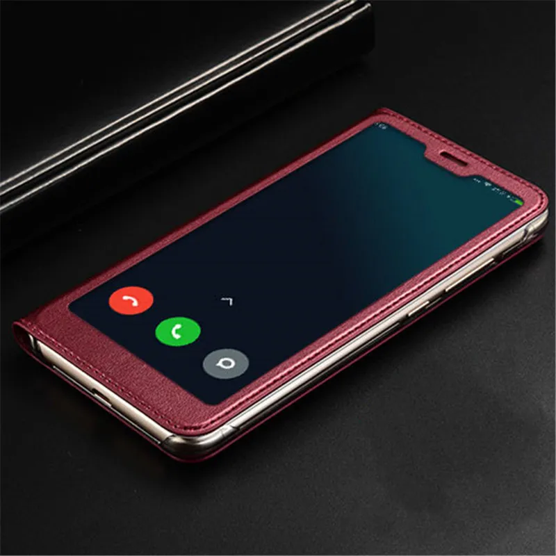 Newest for Xiaomi Redmi Note 6 Pro Case Full View Window PU Leather Flip Cover Funda Case for Xiaomi Redmi Note 6 Pro Phone Case02