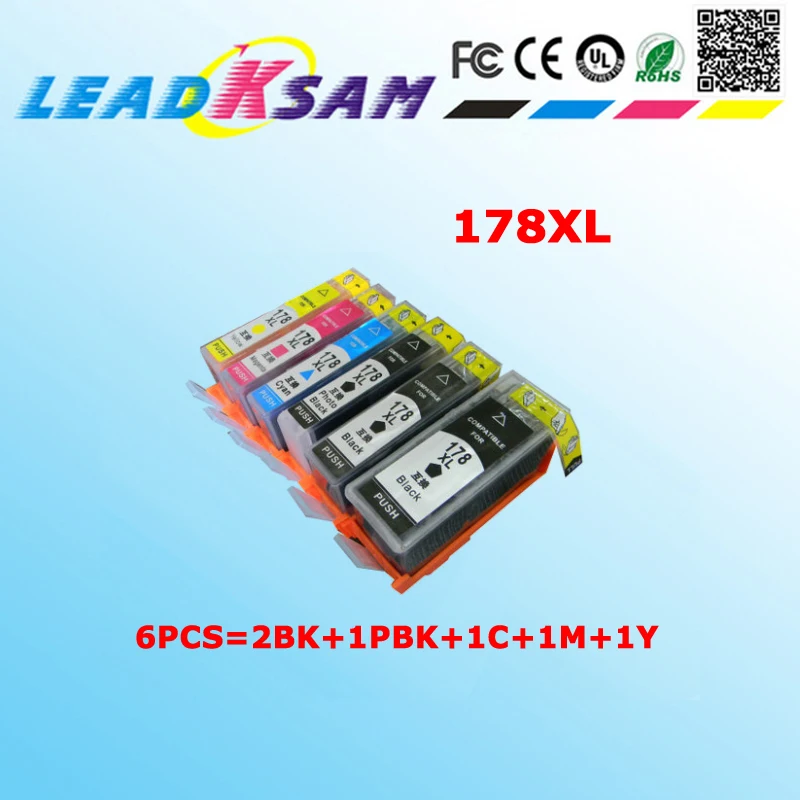Картридж с чипами для HP 178 178xl C6380 C6300 C5300 C5383 C5380 C6383 D5460 D5400 D5463 6 шт. | Компьютеры и офис