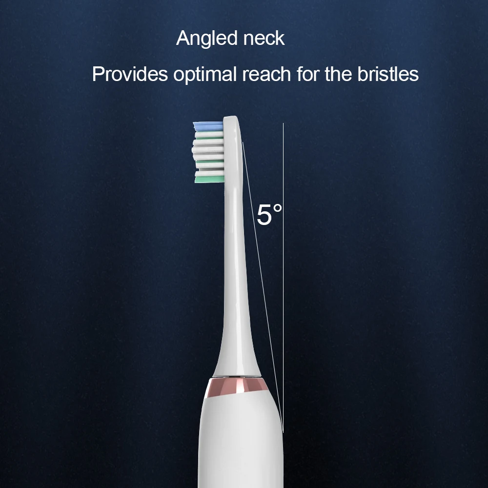 Sarmocare Electric Toothbrush for Adults USB Sonic Rechargeable Teeth Brushes with 3 Replacement Heads Smart Timer Waterproof Sarmocare Electric Toothbrush for Adults USB Sonic Rechargeable Teeth Brushes with 3 Replacement Heads Smart Timer Waterproof