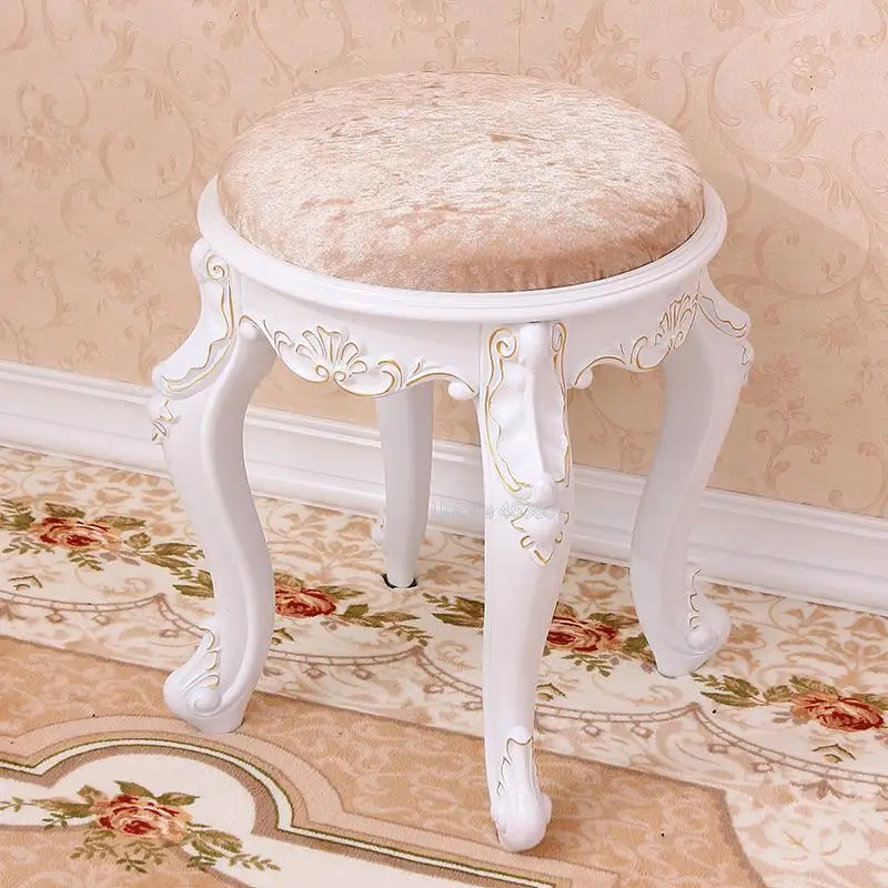 

Fashion European Living Room Change Shoes Stool Dressing Stool Makeup Stool Chair Bedroom Wooden Bench