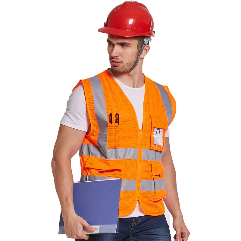 High visibility mesh fabric Safety vest reflective mesh vest breathable