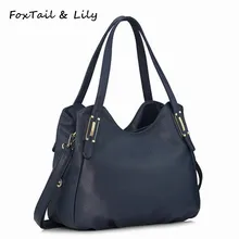 FoxTail& Lily сумка из натуральной кожи для женщин, роскошные брендовые дизайнерские сумки из натуральной кожи, женские повседневные сумки через плечо