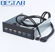 Desktop Computer 4 Ports USB 2.0 + 2 Ports USB 3.0 Front Panel Drives Expansion USB3.0 CD-ROM Bracket Mount HUB Hard Disk Bay