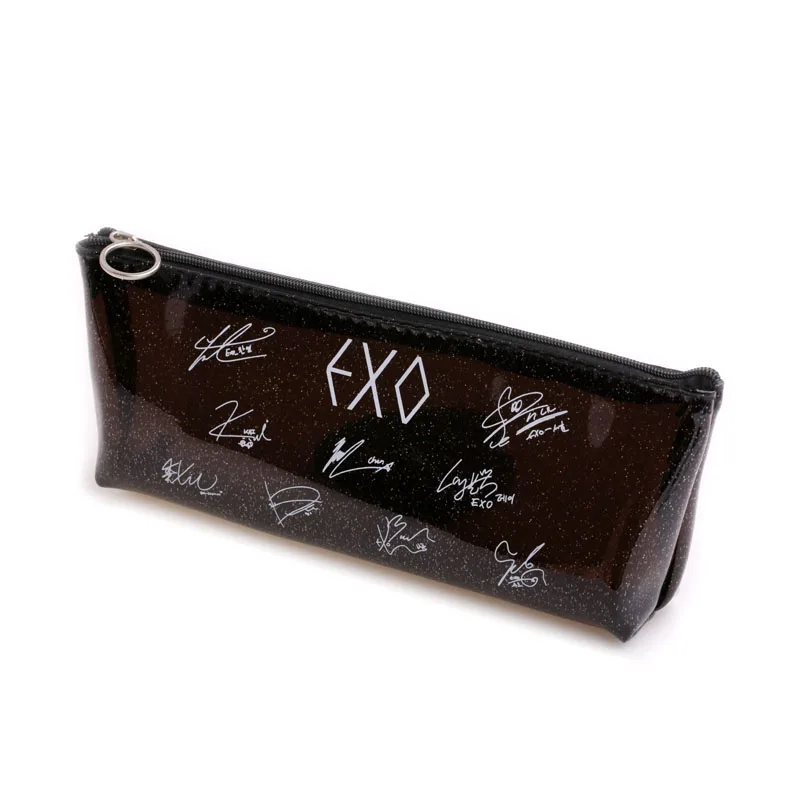

Youpop KPOP EXO Logo BAEKHYUN SEHUN Album Transparent Signature Bag Jewelry Admission Package Pencil Bags Cosmetic Case SJB706