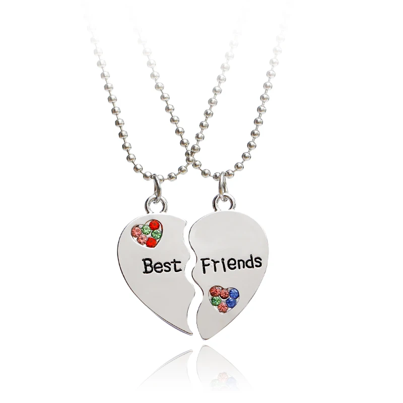 Ожерелья ярких цветов BFF для 2 3 ювелирные изделия из мультфильмов Луна звезда