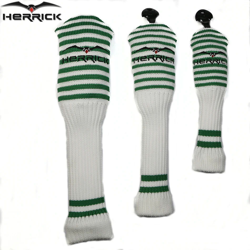 

Golf clubs knitting wool head covers 1#3#5# Fairway head cover three colors to choose from Free Shipping