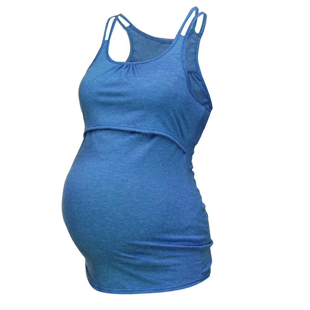 

Summer Pregnant Dress Maternity Clothing Women'S Short Sleeve Pure Colour Tops Breastfeeding Nusring 2019 Clothes #510