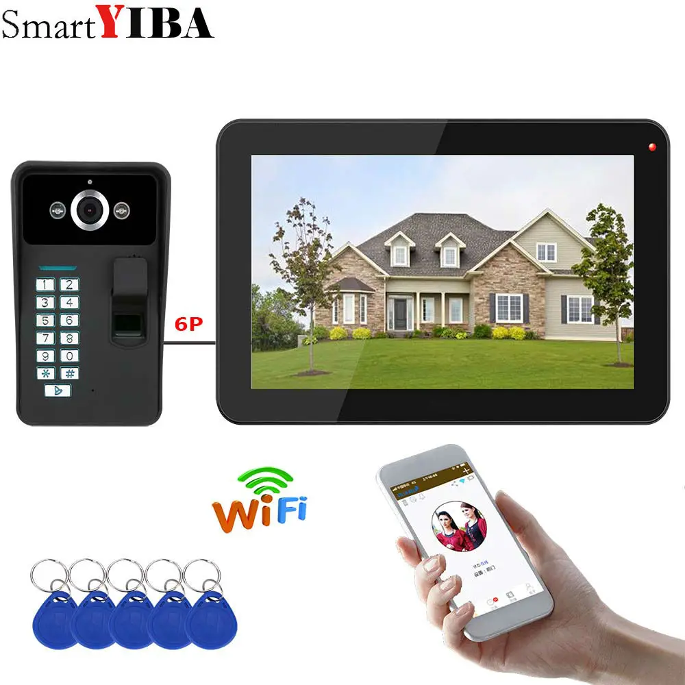 SmartYIBA 9\ Wired /Wireless Wifi Video Doorbell Intercom System with Fingerprint RFID Password IR-CUT HD Camera SmartYIBA 9\ Wired /Wireless Wifi Video Doorbell Intercom System with Fingerprint RFID Password IR-CUT HD Camera