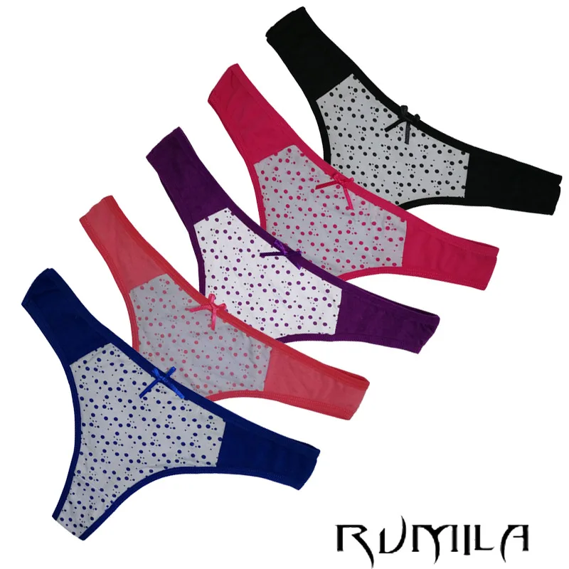 Cotton multi color Sexy cozy comfortable Lace Briefs thongs women