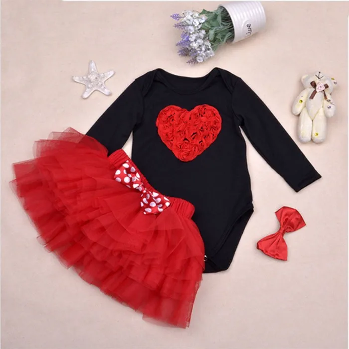 Baby Ruffle Skirts Set Lovely Cat print Girls Saia Tutu Pettiskirt Party Dance Skirt Sets Crossbones Bodysuit and Headband