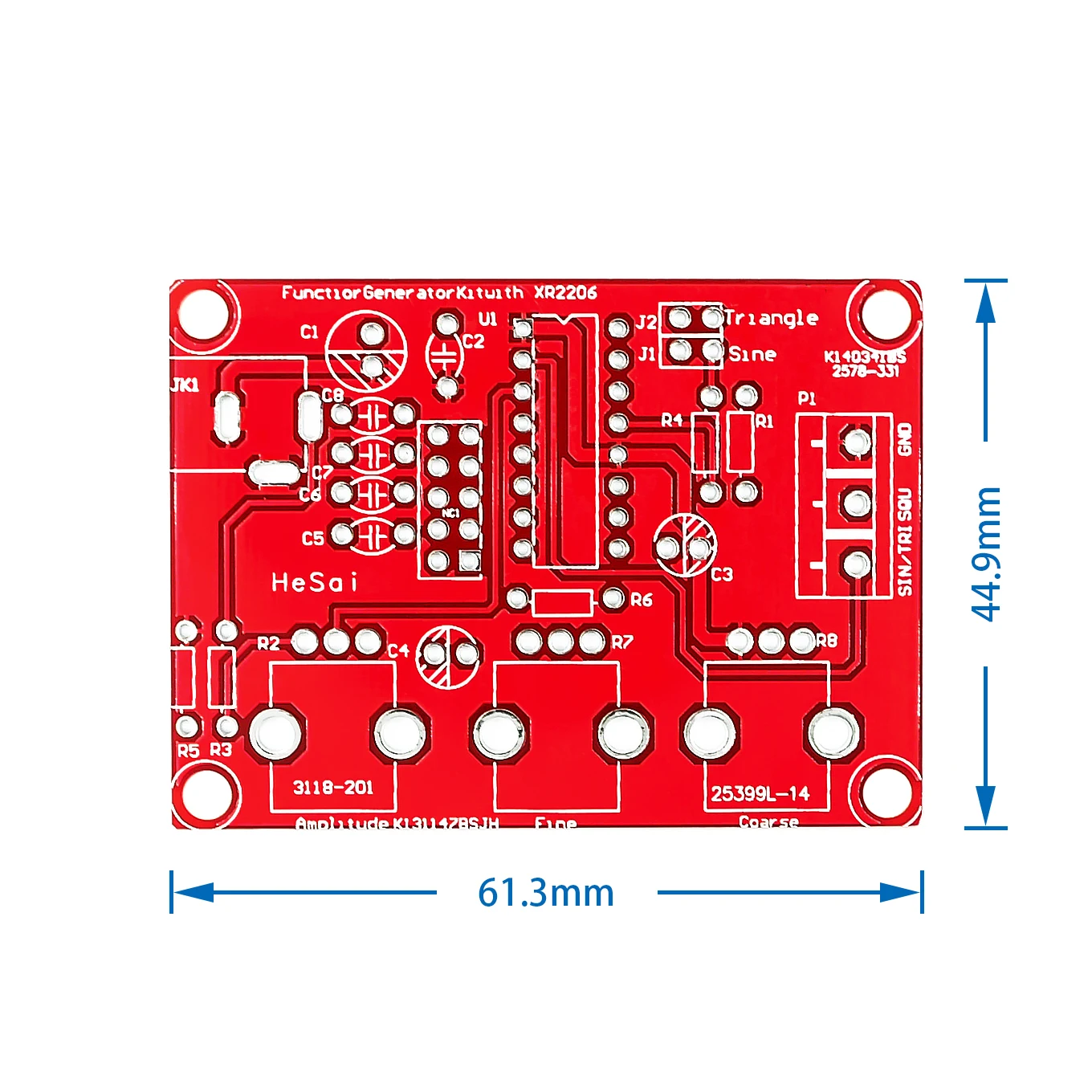 Universal Function Signal Generator DIY Kit with Adjustable Frequency and Amplitude