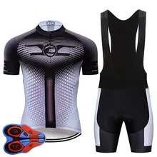 Велосипедная майка 9D, комплект с нагрудником, MTB, Униформа, одежда для велосипеда, Ropa Ciclismo, быстросохнущая одежда для велосипеда, Мужская короткая одежда, Майо, Culotte