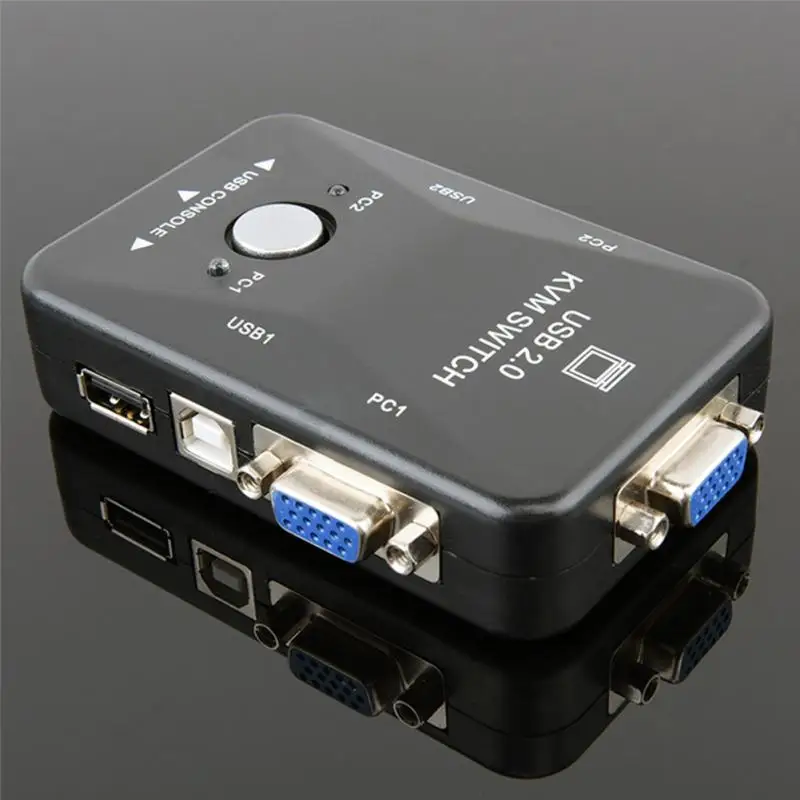  Switcher Mouse USB2.0 2-Port Adapter Switch Box For Keyboard Monitor Video KVM 1920*1440 Drop Shipp