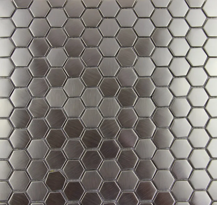new fashion style hexagon metallic mosaic tile stainless steel decor