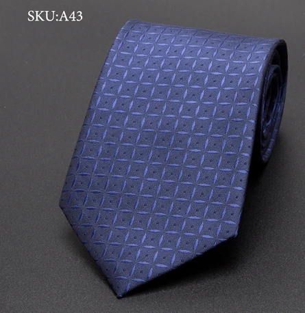 Для мужчин галстук 8 см Бизнес Для мужчин Детские Модные Повседневные полосатые решетки, Gravata жаккардовый галстук-бабочка Мужская свадебное платье рубашка с завязками аксессуары - Цвет: A43