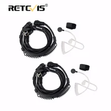 2 шт. Выдвижная Горло Микрофон Гарнитуры 2 Pin Finger PTT Динамик Для Kenwood Baofeng УФ-5R Bf-888S Retevis H777 RT-5R RT5