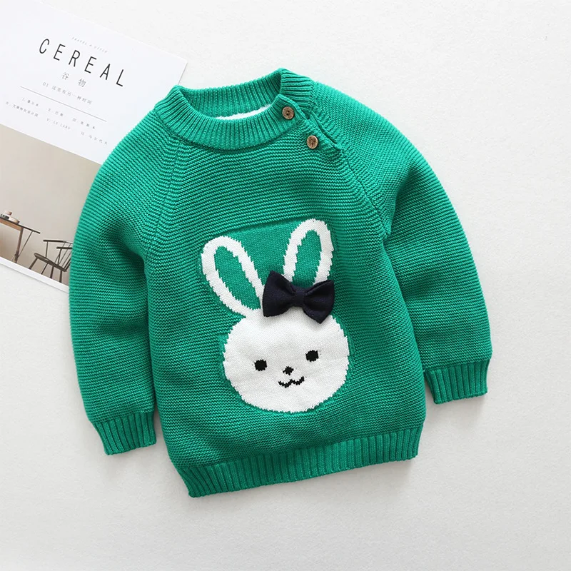 

BibiCola baby girls winter sweater kids cotton thick velvet pullover sweater for baby girls children clothing cartoon tops