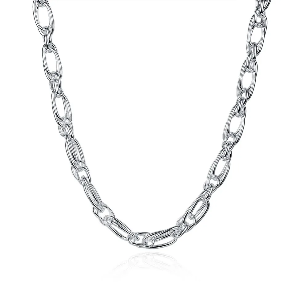 

925 sterling silver jewelry fine fashion ex-factory price new popular tandem grapes circles link chain TO men hot necklace CN339