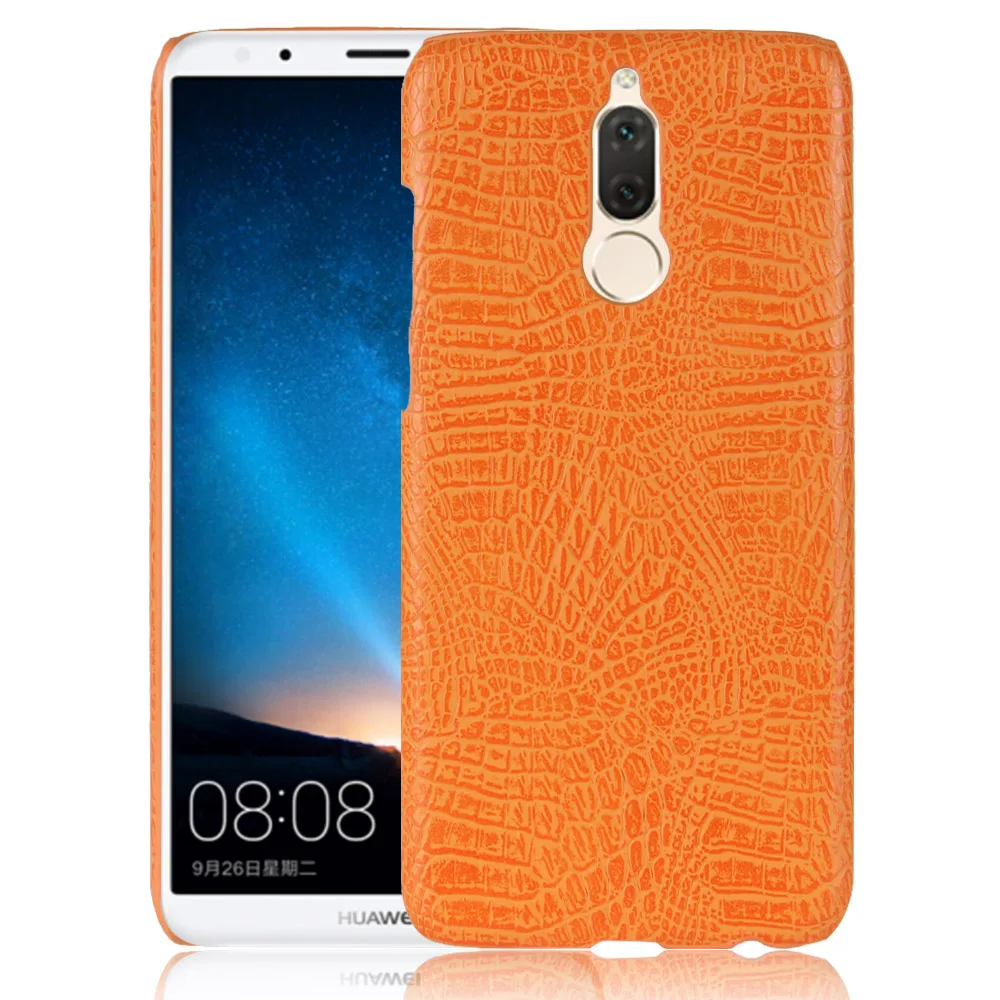 Роскошные крокодиловой кожи Pattern кожаный чехол для huawei Nova 2i противоударный Hard Shell