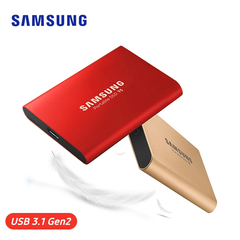 Samsung портативный SSD T5 250GB 500GB 1 ТБ 2 ТБ внешний твердотельный HD жесткий диск USB 3,1 Gen2 для настольного ноутбука