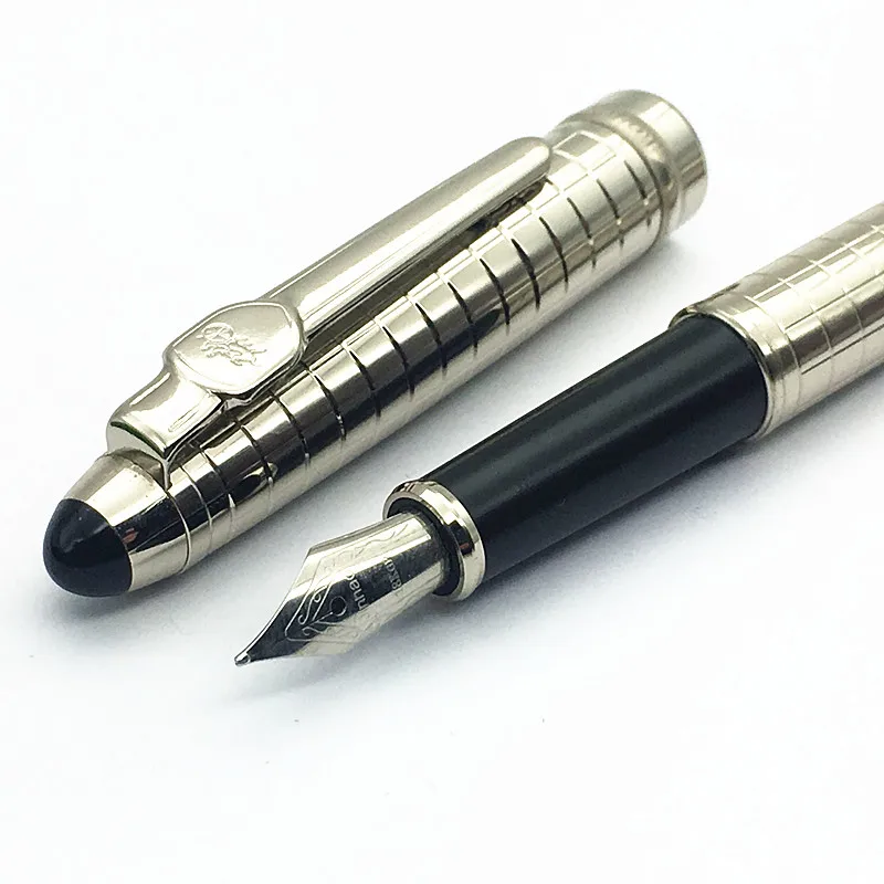 Ручка перьевая JINHAO металлическая серебристая 163 пробы | Канцтовары для офиса и